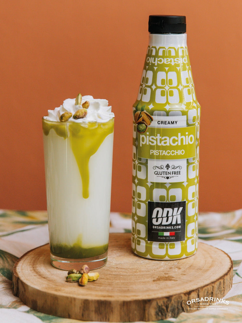 Pistage Latte med ODK Pistage Cream och vispgrädde